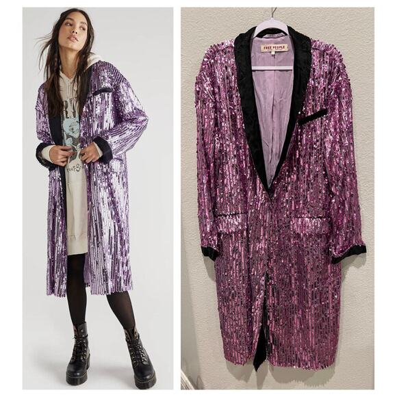 Free People Ella Sequin Duster Size Small - Picture 1 of 9
